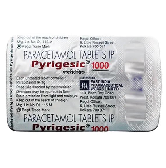 pyrigesic 1000mg tablet 10's